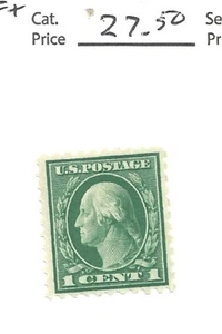 Us # 462, 1 cent green, Washington, 1916, Mhr, XF, scv $27.50 - Picture 1 of 2