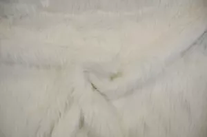 White Faux Fur 2" Pile | White Fur Fabric | Fake Fur Fabric | White Shag Fur | - Picture 1 of 3