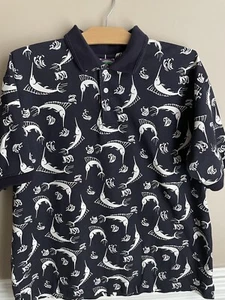Davisons of Bermuda Polo Manica Corta Pesce Spada Blu XXL 0324 - Foto 1 di 5