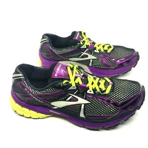 Brooks Ravenna 4 Running Shoes Black Purple Yellow Womens size 9 B Flextra - Picture 1 of 8