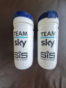 2 X Team Sky White Elite Corsa Water Bidon Bottles 550ml......Brand New - Picture 1 of 1