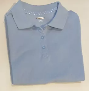 Old Navy Polo Shirt Light Blue Girls L 10-12 School Uniform, New Without Tags. - Picture 1 of 1