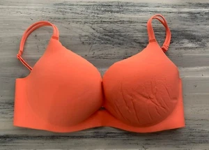 Victorias Secret Coral Push-Up Bra Size 36D Adjustable Straps & Supportive Fit - Picture 1 of 6