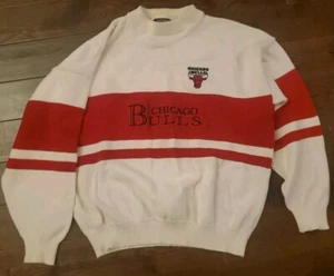 SWEET VINTAGE 90'S NUTMEG CHICAGO BULLS KNITTED SWEATER MEN'S SIZE XL RARE FIND! - Picture 1 of 14