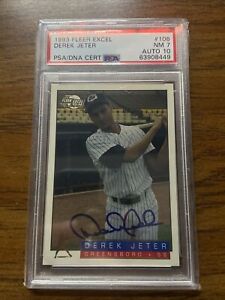 1993 Fleer Excel Derek Jeter PSA 7 Auto 10 Autograph RC Rookie New York Yankees 