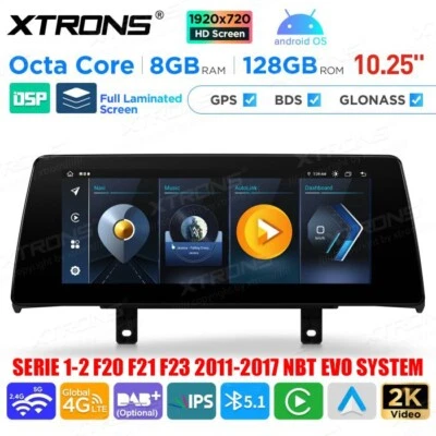 AUTORADIO ANDROID 8/128GB BMW SERIE 1-2 F20 F21 F23 2011-2017 NBT EVO SYSTEM - Immagine 1 di 4