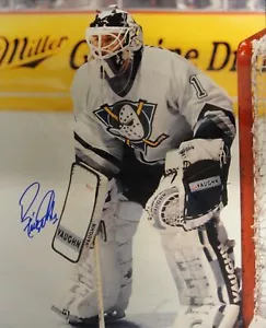 Ron Tugnutt Hand Signed Autographed 16x20 Photograph Mighty Ducks Goalie - Picture 1 of 2
