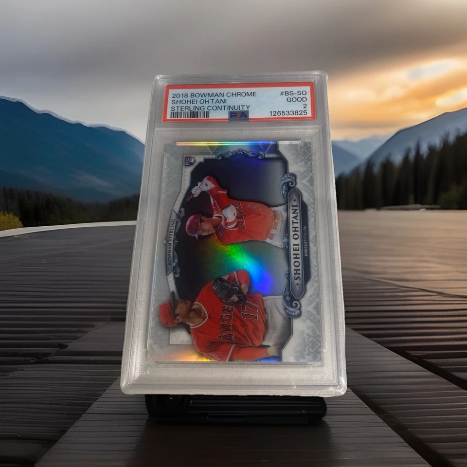 2018 Bowman Chrome Sterling Continuity Shohei Ohtani #BS-SO Graded PSA 2 Rookie - Image 1 of 3