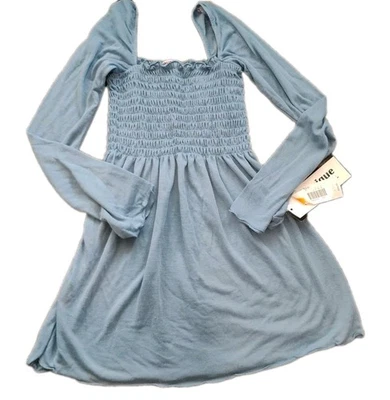 Новый с TagsY2K Younique светло-синий крой и расклешенный Juniors длинным рукавом Rouge Топ - Изображение 1 из 4