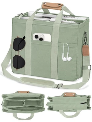 Canvas Tote Bag for Women with Zipper and Compartments Large Work Bible Bag C... - Image 1 of 4