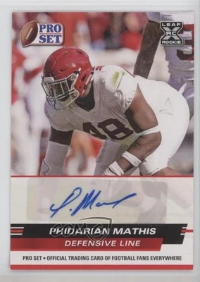 2022 Leaf Pro Set Draft Auto Red Phidarian Mathis #PSA-PM1 Rookie Auto RC - Image 1 of 2
