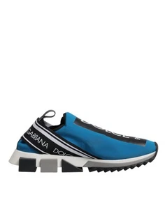 Dolce & Gabbana Blue Logo Low Top Sorrento Men Sneakers Men's Shoes Authentic - Picture 1 of 6