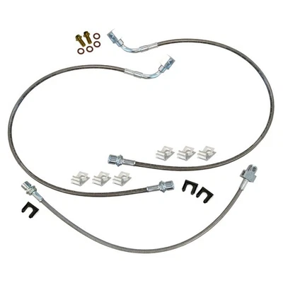 01-07 Juego de 3 mangueras de freno trenzadas de acero inoxidable Silverado/Sierra 2500HD/3500 01 Foto 1 de 4