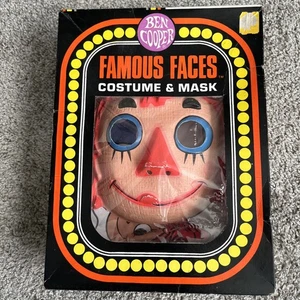 Vintage Ben Cooper Halloween berühmte Gesichter Kostüm & Maske "RAGGEDY ANN" Kinder Medium  - Bild 1 von 22