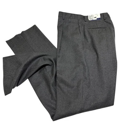 Pantalones Hart Schaffner Marx Para Hombres Talla 34 Gris Lana Cachemira Franela Nuevos con Etiquetas Foto 1 de 4