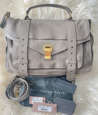 Bolso de mano de hombro Proenza Schouler PS1 mediano de cuero de cordero ahumado Foto 1 de 4