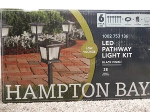Hampton Bay Miramar LED Pathway Light Kit black construction #1002 753 136 - Picture 1 of 5