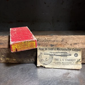 Antike LS Starrett Nr. T240XRL 1" Mikrometerkasten für Zerspanung und Maschinisten - Bild 1 von 12