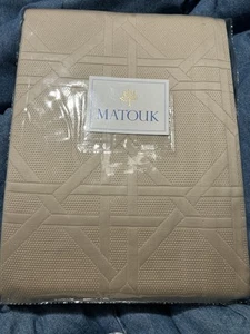 Matouk Full/queen Greenbrier Champagne Coverlet. - Style-194 Made In USA,RARE - Picture 1 of 4