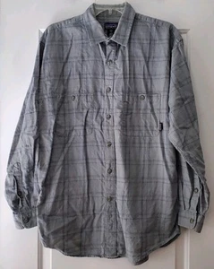 Camicia da campeggio Patagonia vintage uomo a quadri morbida Pima cotone biologico - taglia M - ottime condizioni - Foto 1 di 14