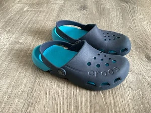 Crocs Blue Slip On Youth Boys Size 3 J3 Sandals Slip On Sandal - Picture 1 of 12