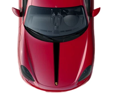 Personalizado Porsche Cayman 2015-2025 718 981 982 Doble Raya Sólida Capucha Calcomanía Gráfico Foto 1 de 4