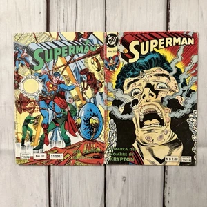 Superman Contra Un Tanto Mortal Mexico Spanish #137 #212 Comic Lot Kyprton - Picture 1 of 5