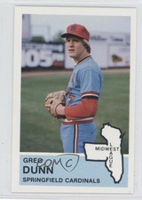1982 Fritsch Midwest League Stars of Tomorrow Greg Dunn #269
