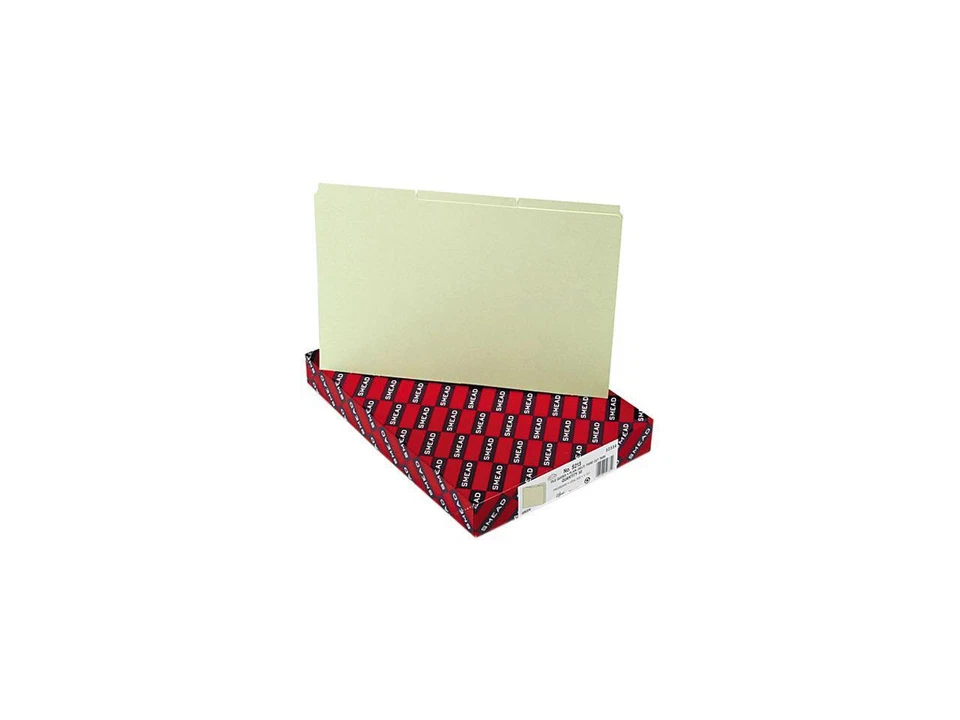 Smead 52334 Green Recycled Tab File Guides, Blank, 1/3 Tab, Pressboard, Legal, 5 - Image 1 of 1