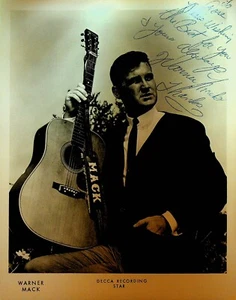 Warner Mack Country Musik signiertes Foto Decca Aufnahme Star - Bild 1 von 1