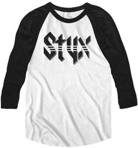 Styx Vintage Band Logo Men's Raglan T Shirt Rock Music Live Concert Merch - Picture 1 of 3