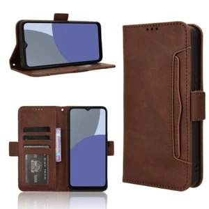 For Sharp Aquos R9 Skin Feel Calf Texture Card Slots Leather Phone Case cover - Photo 1 sur 1