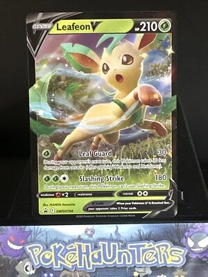 Pokemon Card Leafeon V SWSH194 Half Art Black Star Promo NM - Image 1 of 2