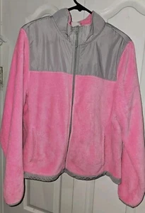 Girls Danskin Now XL 16-18 Pink Full Zip Fleece Long Sleeve - Picture 1 of 6