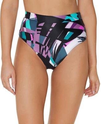 Raisins ESF13265 Women's Juniors' High-Waist Tropics Bikini Bottoms Size Large - Image 1 of 2
