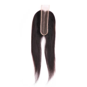 2*6 Lace Closure 100% Human Hair Straight 10-24inch Middle Part - Picture 1 of 8