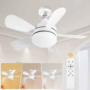 Socket Fan Light Ceiling Fans with Lights and Remote, Dimmable and Timed Fan ... - Picture 1 of 7