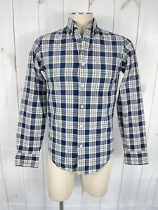 J.Crew dunkelblau beige kariert Slim Fit Langarm Knopfleiste Hemd - XS - Bild 1 von 4