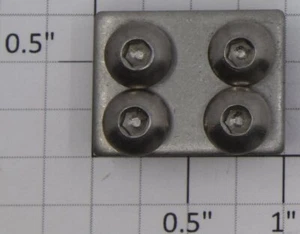 Roll-EZ Wheels Conductor-SS 4-Screw Stainless Steel Rail Clamp - Picture 1 of 2