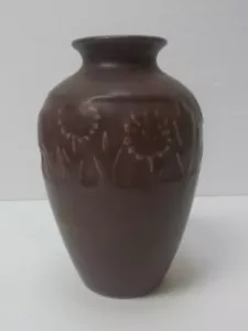 ROOKWOOD Art Pottery 5.5" Matte Plum Sunflower Vase #2591, c. 1922 - Picture 1 of 8