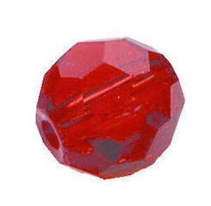 Eagle Claw LBEADRED8 Red Faceted 8mm Glass Bead 20CT