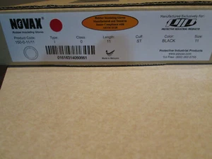 PIP Novax 150-0-11/11 Electrical Rated Gloves BLACK Size 11 11" Long **NEW** - Picture 1 of 4