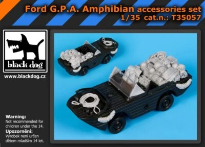 BLACK DOG SET ACCESSORI IN RESINA PER ANPHIBIAN FORD G.P.A. 1:35 cod.T35057 - Immagine 1 di 4