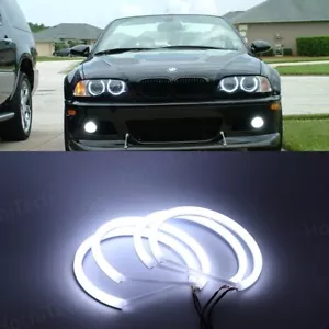 Anello Alone Occhio d'Angelo LED 4x131 mm cotone bianco per BMW E36 E38 E39 E46 con Xeno - Foto 1 di 9