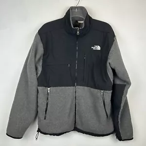 North Face Jacket Mens Large Denali Polartec Fleece Jacket Gray Underarm Zip - Picture 1 of 12