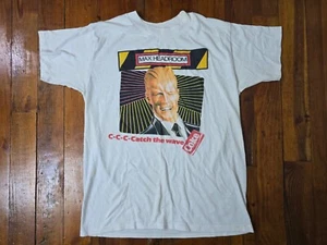 Vintage Max Headroom Coke Promo T-shirt White size Small / Medium - no tag - Picture 1 of 10