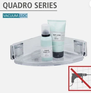 WENKO Eck Ablage Regal Dusche Bad Edelstahl QUADRO ohne bohren Accessoires WC - Bild 1 von 4