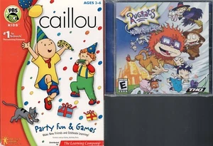 Caillou Party Fun & Games and Rugrats Munchin Land Pc Both A Lot of Kid Fun - Picture 1 of 3