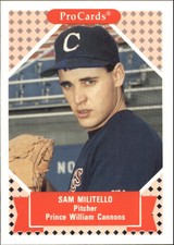 1991-92 ProCards Tomorrow's Heroes #122 Sam Militello