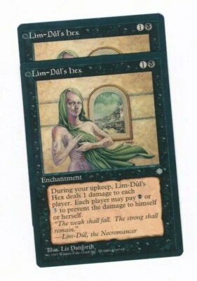 MTG Magic the Gathering 1x Lim-Dul's Hex Ice Age Misprint NM - Image 1 of 2